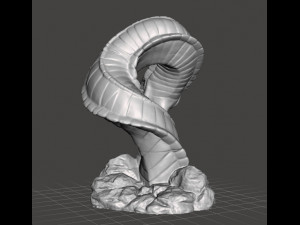 PURPLE WORM MINIATURE MODEL FOR FANTASY GAMES DnD AND RPG 3D 프린트 모델
