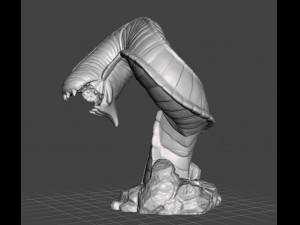PURPLE WORM MINIATURE MODEL FOR FANTASY GAMES DnD AND RPG 3D 프린트 모델