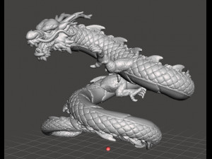 CHINESE DRAGON MONSTER MINIATURE FIGURE FOR FANTASY GAMES DND RPG 3D 打印模型