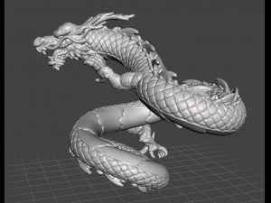 CHINESE DRAGON MONSTER MINIATURE FIGURE FOR FANTASY GAMES DND RPG 3D 打印模型