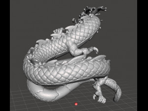 CHINESE DRAGON MONSTER MINIATURE FIGURE FOR FANTASY GAMES DND RPG 3D 打印模型