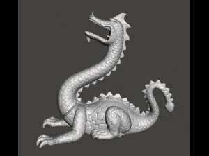 CROSSBOWS AND CATAPULTS DRAGON FIGURE MODEL FOR GAMES 3D Print Model