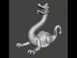 CROSSBOWS AND CATAPULTS DRAGON FIGURE MODEL FOR GAMES 3D Print Model