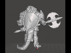 DRAGONBORN BARBARIAN CHAMPION MINIATURE MODEL FOR FANTASY GAMES DND RPG 3D Print Model