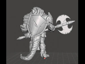 MODELO EM MINIATURA DO CAMPE&Atilde;O B&Aacute;RBARO DRAGONBORN PARA JOGOS DE FANTASIA DND RPG Modelo de Impressão 3D