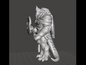 DRAGONBORN BARBARIAN CHAMPION MINIATURE MODEL FOR FANTASY GAMES DND RPG 3D Print Model