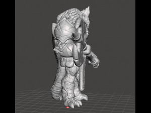 DRAGONBORN BARBARIAN CHAMPION MINIATURE MODEL FOR FANTASY GAMES DND RPG 3D Print Model