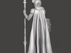 FEMALE SPARTAN WARRIOR SPEAR AND SHIELD MINIATURE MODEL FOR GAMES DnD RPG 3D Baskı Modeli