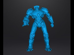 GIPSY DANGER FIGURE MODEL PACIFIC RIM JAEGER MECH 3D PRINTABLE Modello di stampa 3D