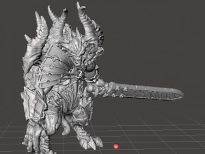 DEMON PRINCE MINIATURE FIGURE FOR FANTASY OR SCIFI GAMES DND RPG 3Dプリントモデル