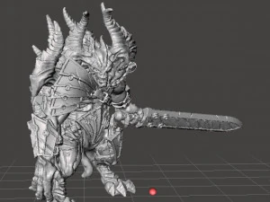 DEMON PRINCE MINIATURE FIGURE FOR FANTASY OR SCIFI GAMES DND RPG 3D Print Model