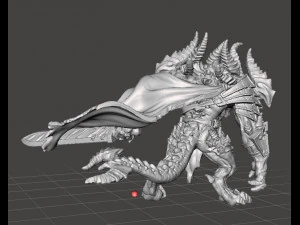 DEMON PRINCE MINIATURE FIGURE FOR FANTASY OR SCIFI GAMES DND RPG 3D Print Model