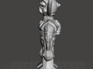 MONOCHROMATIC MARTIAN VINTAGE FIGURE MODEL TOY ALIEN 70s 3D Принт Модель