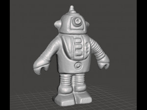 MONOCHROMATIC ROBOT VINTAGE FIGURE MODEL TOY ALIEN 70s Modelo de Impressão 3D