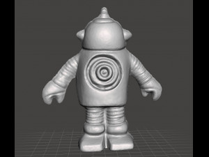 MONOCHROMATIC ROBOT VINTAGE FIGURE MODEL TOY ALIEN 70s Modelo de Impressão 3D