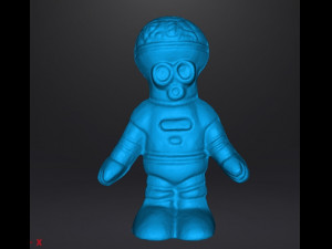 MONOCHROMATIC BRAIN ALIEN VINTAGE FIGURE MODEL TOY MARTIAN 70s 3D Baskı Modeli