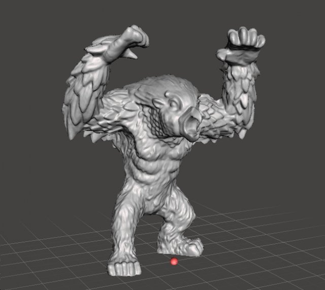 OWLBEAR CREATURE MINIATURE MODEL FOR FANTASY GAMES DND AND RPG 3Dプリントモデル .c4d .max .obj .3ds .fbx .stl .blend 