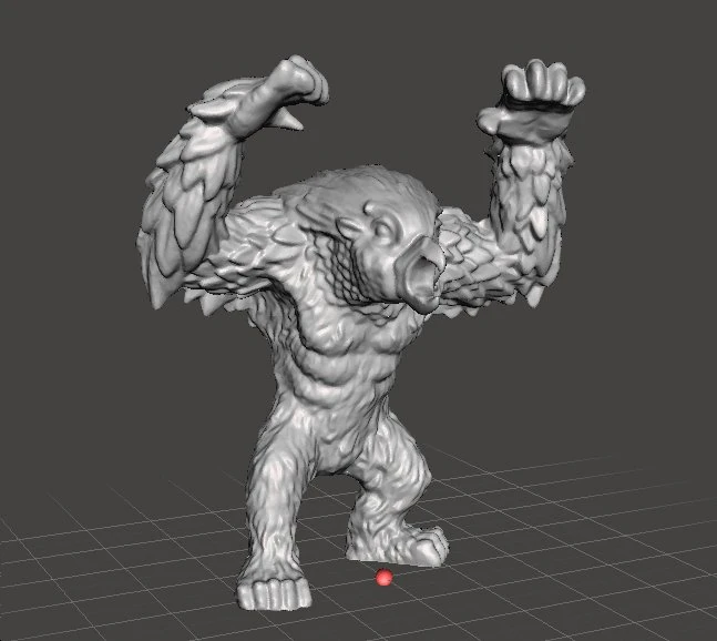 OWLBEAR CREATURE MINIATURE MODEL FOR FANTASY GAMES DND AND RPG 3D Print Model .c4d .max .obj .3ds .fbx .stl .blend 