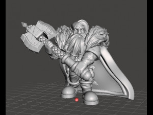 DWARF CHIEFTAIN MINIATURE MODEL FOR FANTASY GAMES DND RPG 3D-Druckmodell