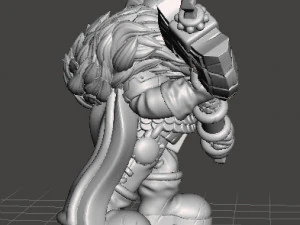 DWARF CHIEFTAIN MINIATURE MODEL FOR FANTASY GAMES DND RPG 3D Print Model