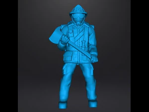 OYUNLAR İ&Ccedil;İN BALTALI İTFAİYECİ MİNYAT&Uuml;R MODEL FİG&Uuml;R DND RPG 3D Baskı Modeli