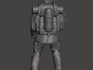 FIREMAN WITH AXE MINIATURE MODEL FIGURE FOR GAMES DND RPG 3D Print Model