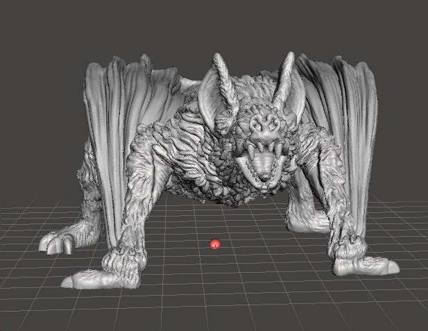 거대 뱀파이어 박쥐 피규어 모델 동물 생물 야생 동물 DND RPG 3D 프린트 모델 .c4d .max .obj .3ds .fbx .stl .blend 