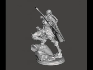 МИНИАТЮРНАЯ МОДЕЛЬ ЖЕНЩИНЫ-РЕЙНДЖЕРА ДЛЯ ФЭНТЕЗИ-ИГР DND RPG 3D Принт Модель