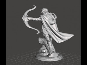 FEMALE RANGER MINIATURE MODEL FOR FANTASY GAMES DND RPG Modelo de impresión 3D