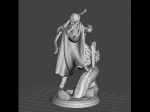 FEMALE RANGER MINIATURE MODEL FOR FANTASY GAMES DND RPG Modelo de impresión 3D