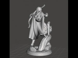 FEMALE RANGER MINIATURE MODEL FOR FANTASY GAMES DND RPG 3D Print Model
