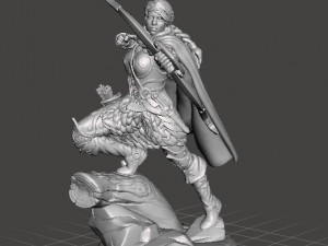 FEMALE RANGER MINIATURE MODEL FOR FANTASY GAMES DND RPG Modelo de impresión 3D