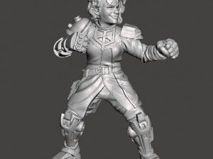 CYBORG HEROINE FIGHTER MINIATURE FIGURE FOR SCIFI GAMES RPG DND 3D 打印模型