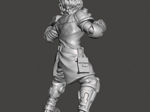 CYBORG HEROINE FIGHTER MINIATURE FIGURE FOR SCIFI GAMES RPG DND 3D 打印模型