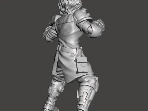 CYBORG HEROINE FIGHTER MINIATURE FIGURE FOR SCIFI GAMES RPG DND 3D Print Model