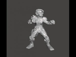 FIGURA IN MINIATURA DI CYBORG HEROINE FIGHTER PER GIOCHI SCIFI RPG DND Modello di stampa 3D