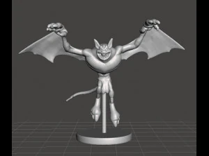 Миниатюрная модель Giant Bat Boss для фэнтезийных игр dnd rpg 3D Принт Модель