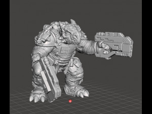 SAURIAN ANKYLON GRUNT MINIATURE MODEL FOR SCIFI GAMES RPG 3D Принт Модель