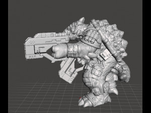 SAURIAN ANKYLON GRUNT MINIATURE MODEL FOR SCIFI GAMES RPG 3D Принт Модель