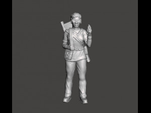 NURSE CIVILIAN CHARACTER MINIATURE MODEL FOR GAMES DND RPG DOCTOR 3D Print Model