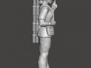 NURSE CIVILIAN CHARACTER MINIATURE MODEL FOR GAMES DND RPG DOCTOR 3Dプリントモデル
