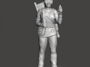 NURSE CIVILIAN CHARACTER MINIATURE MODEL FOR GAMES DND RPG DOCTOR 3Dプリントモデル