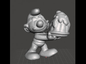 GREEDY SMURF 1980 PVC PLASTIC FIGURE MINIATURE TOY 3Dプリントモデル