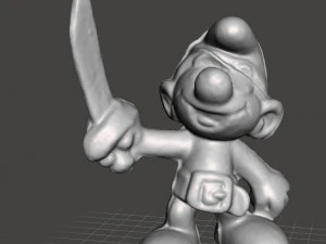 SMURF PIRATE 1980 PVC PLASTIC FIGURE MINIATURE TOY 3D Print Model