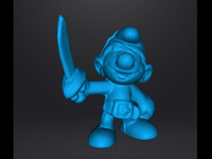 SMURF PIRATE 1980 PVC PLASTIC FIGURE MINIATURE TOY Modèles 3D en vedette