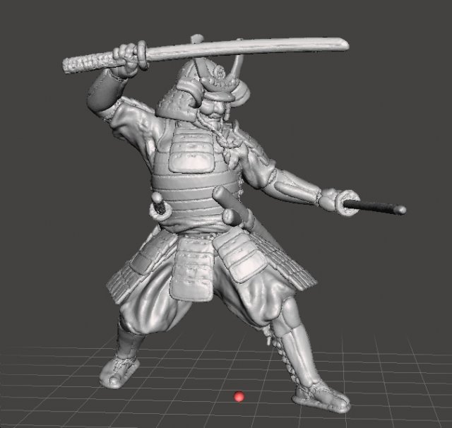 SAMURAI DUAL KATANA MINIATURE MODEL FOR FANTASY GAMES DND RPG Modelo de Impressão 3D .c4d .max .obj .3ds .fbx .stl .blend 