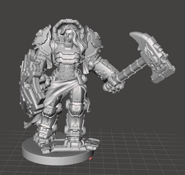 INQUISITOR SABBATHIEL IN TERMINATOR ARMOR MINIATURE MODEL DND RPG Modèles 3D en vedette .c4d .max .obj .3ds .fbx .stl .blend 