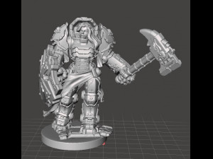 INQUISITOR SABBATHIEL IN TERMINATOR ARMOR MINIATURE MODEL DND RPG 3D Принт Модель