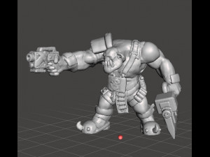 STELLAR ORC MINIATURE MODEL FOR GRIM SCIFI GAMES RPG DND Modèles 3D en vedette