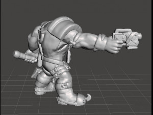 STELLAR ORC MINIATURE MODEL FOR GRIM SCIFI GAMES RPG DND Modèles 3D en vedette